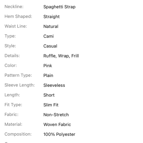 SHEIN MOD Womens Pink Ruffled Spaghetti Strapped Dress - Picture 6 of 6